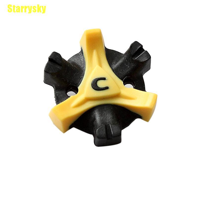 {[Starrysky]} 10Pcs Black+Yellow Easy Replacement Spikes Cleats Golf Shoes