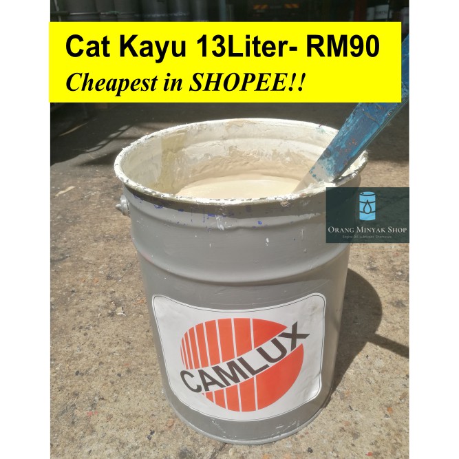 Camlux 13L CREAM WHITE Cat Kayu Kilat  Wood Paint White 