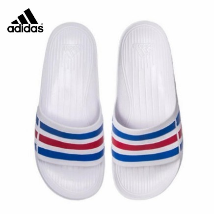 adidas slides white red blue