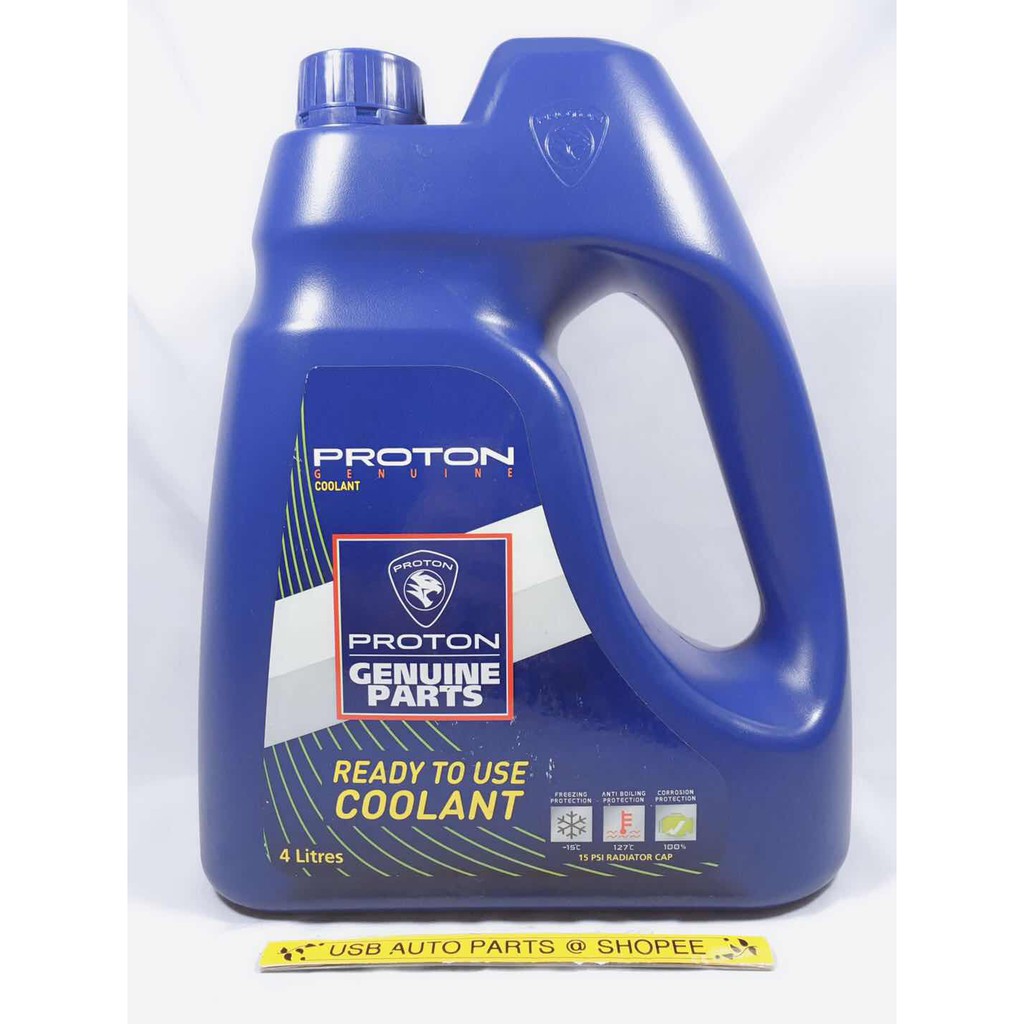 Proton Original Coolant Ready to Use 4 Litres Blue Bottle | Shopee Malaysia