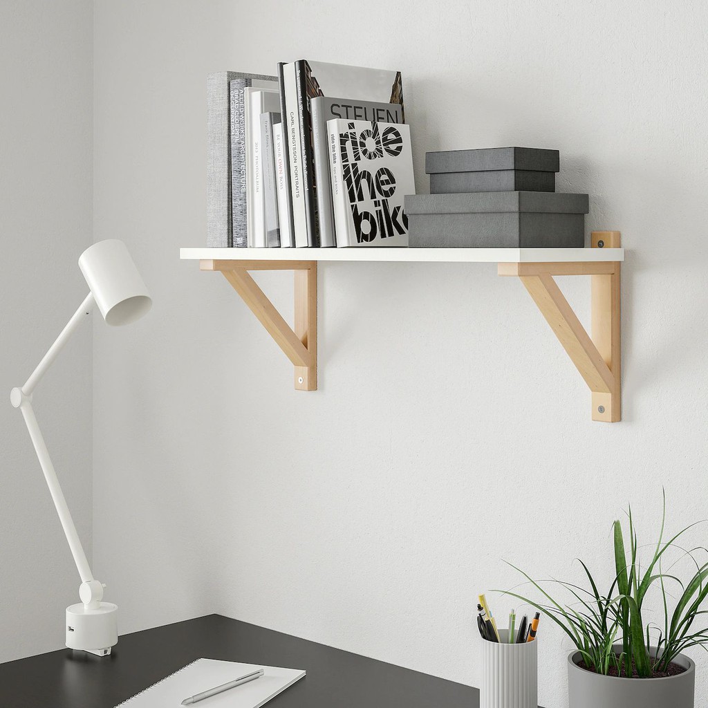 Ikea Burhult Ekby Valter Wooden Wall Shelf White Size 59 X Ikea Burhult Ekby Valter Wooden Wall Shelf White Size 59 X