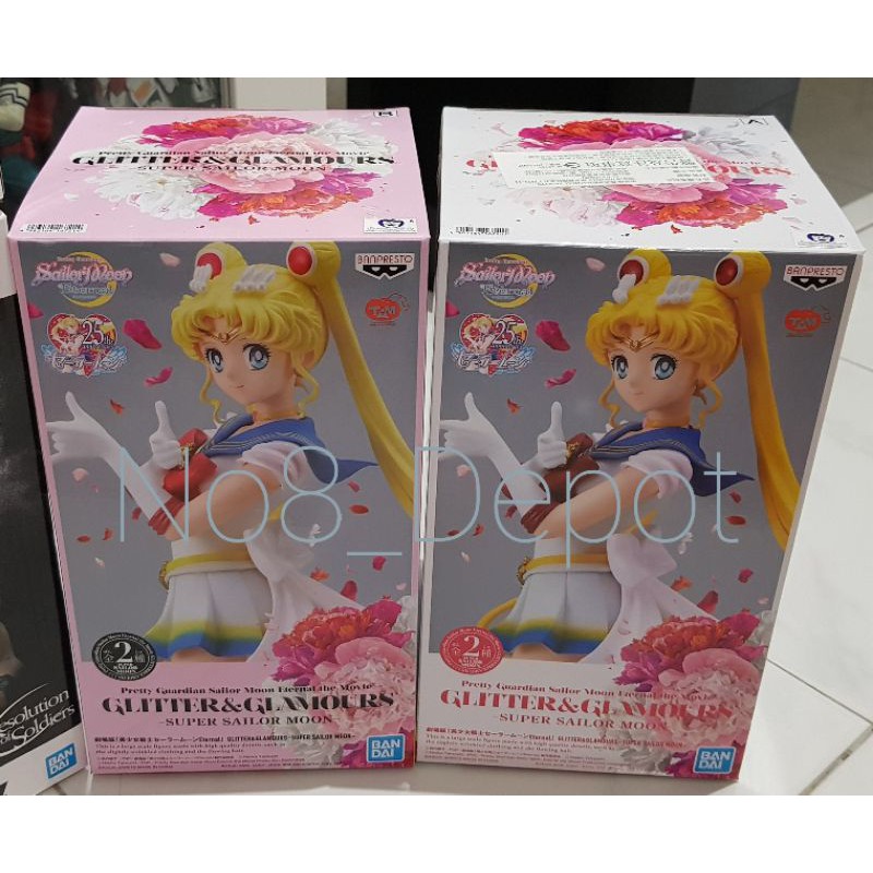 Readystock Glitter Glamours G G Sailor Moon Ver A B Color White Sticker Shopee Malaysia