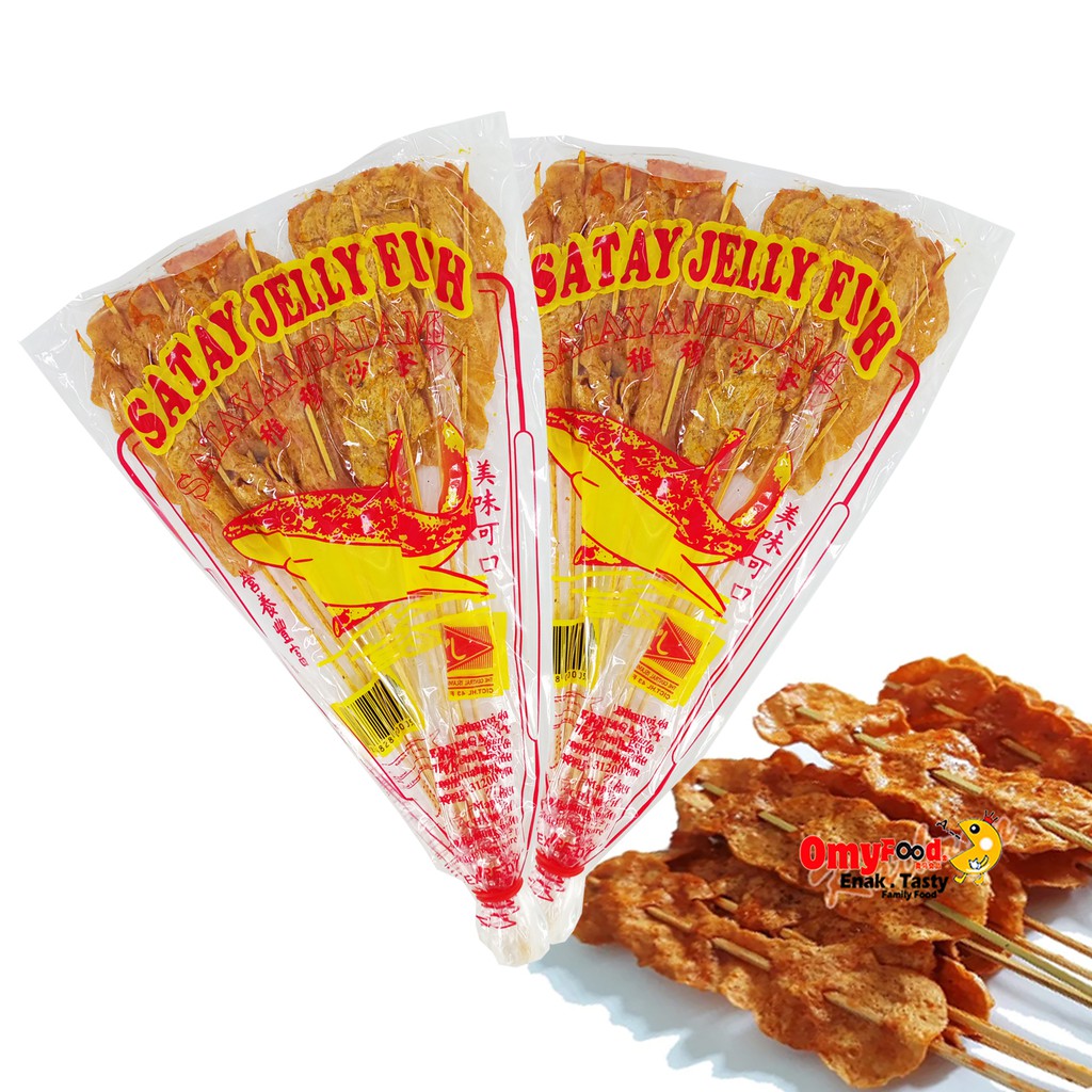 12pcs Satay Ikan Satay Jelly Fish Omyfood Shopee Malaysia