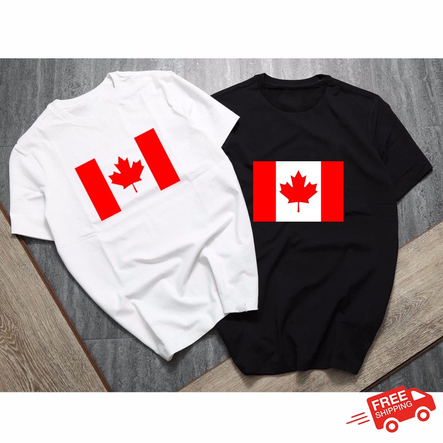 Unique unisex Men'S And Women'S Sports T-Shirt, "canada flag", cotton Rubber, Super cute, fashion simple Products