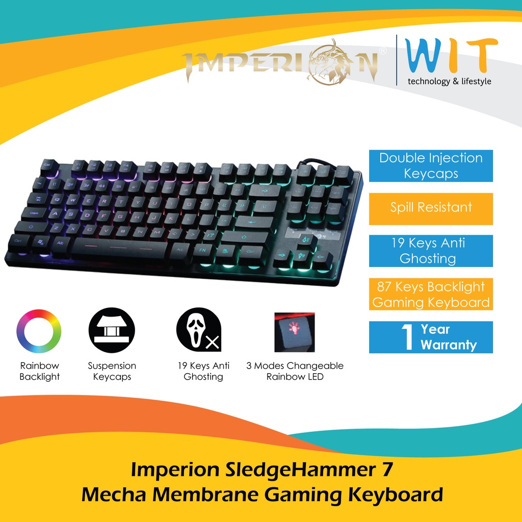 Imperion SledgeHammer 7 Mecha Membrane Gaming Keyboard