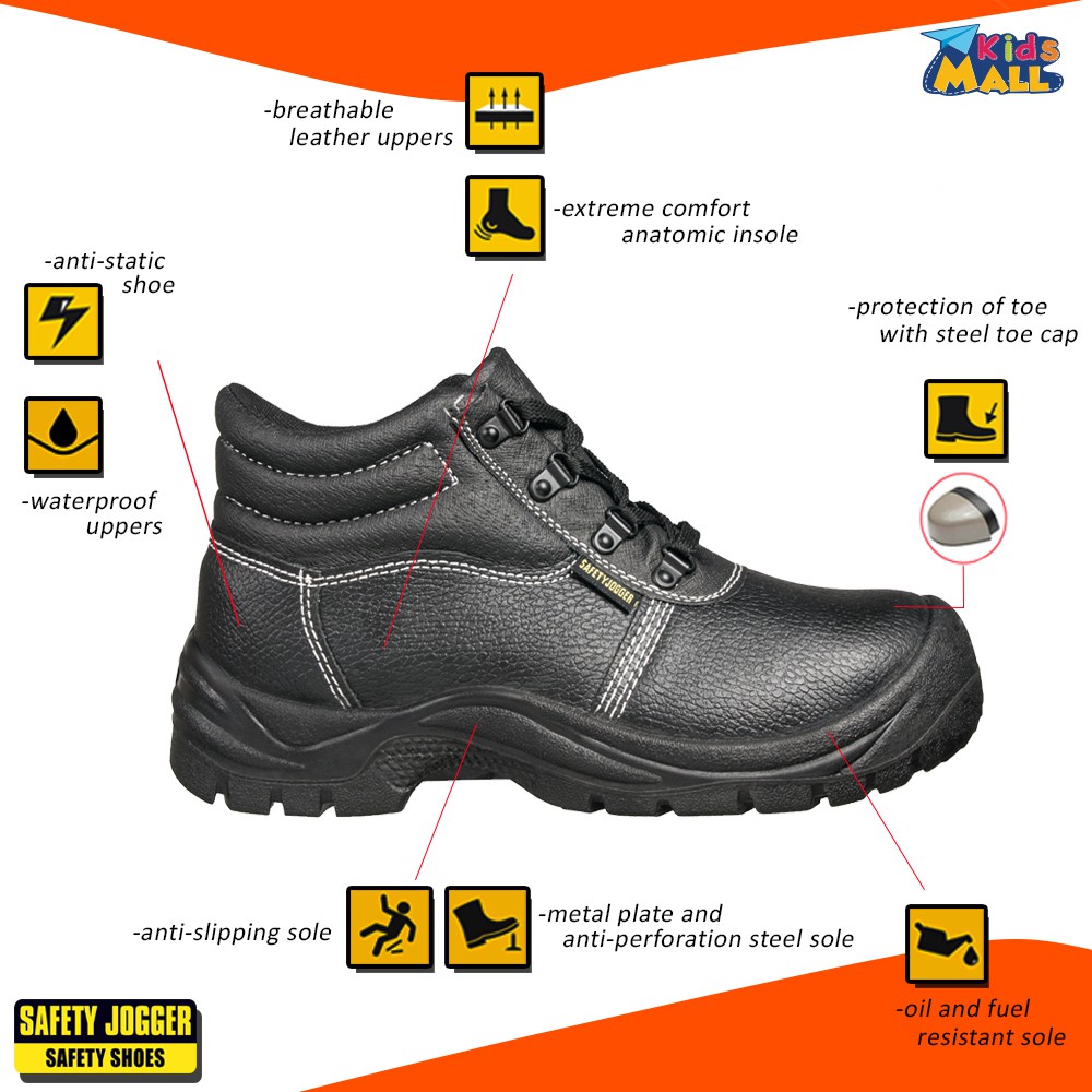 SAFETY JOGGER SAFETY BOOT SAFETY SHOES MEN MIDDLE CUT | Shopee Malaysia