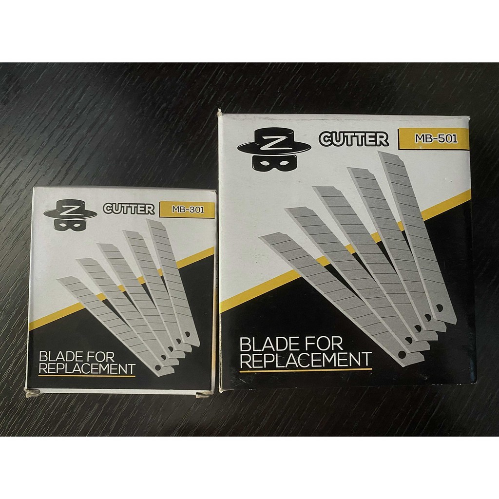 ZORRO Cutter Blade 301 9mm (S)/ 501 18mm (L) Refill Cutter/Knife BOX OR