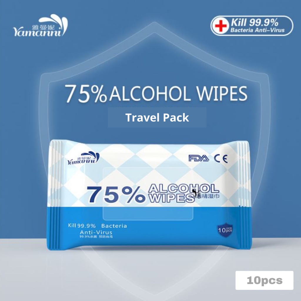 75 Alcohol Hand Sanitizer Wipes Alcohol Sanitizing Wipes Travel Pack