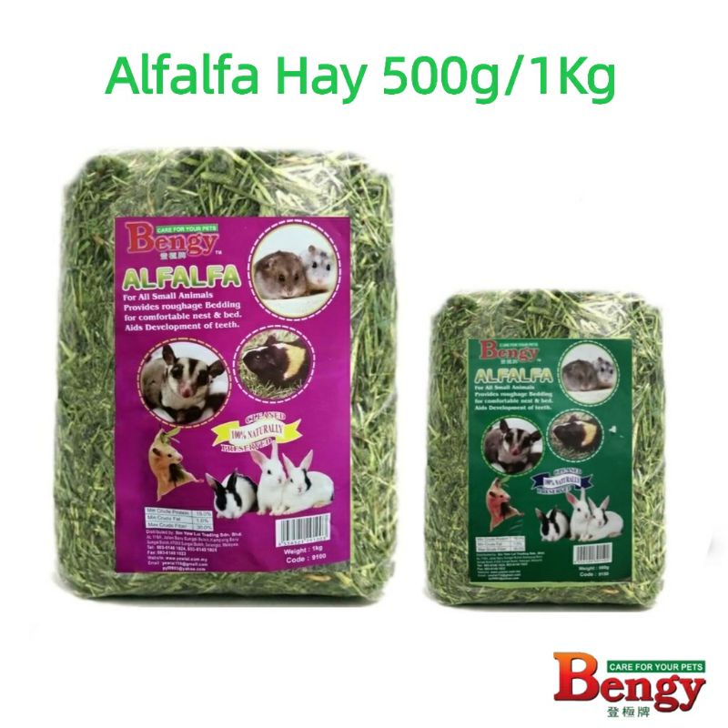 Repack 1kg Alfalfa Hay Premium Grade alfafa hay grass Guinea Pig Rabbit