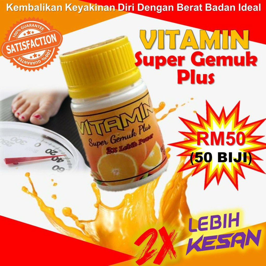 Vitamin Super Gemuk 2x Lebih Berkesan Ubat gemuk /vitamin 