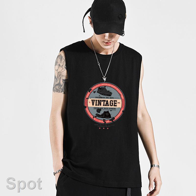 sleeveless t shirt with cap