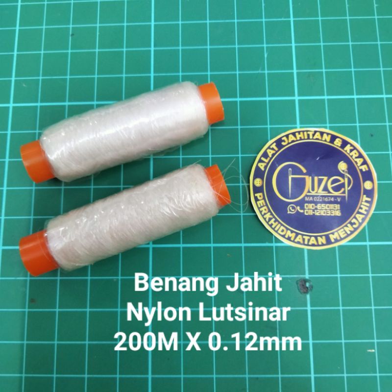 Benang Jahit Nylon Lutsinar / Benang Tangsi Halus/ Transparent Nylon ...