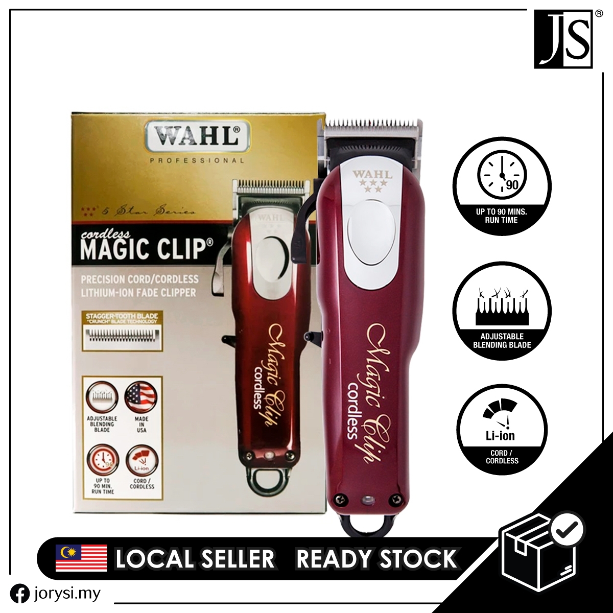 wahl 5 star cordless magic clip 8148