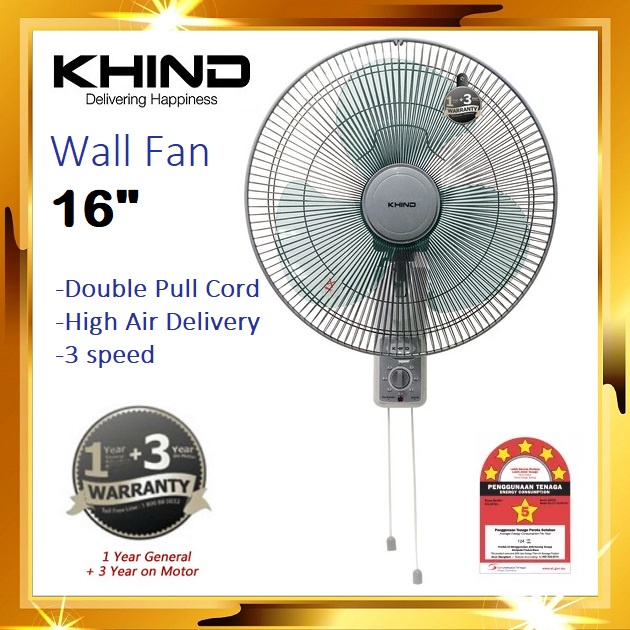 Khind 16" Wall Fan WF1602SE (3 Years Warranty) / Kipas Dinding 16