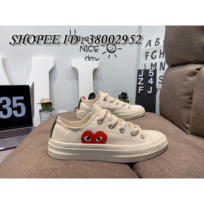 play x converse chuck taylor hidden heart low top sneaker