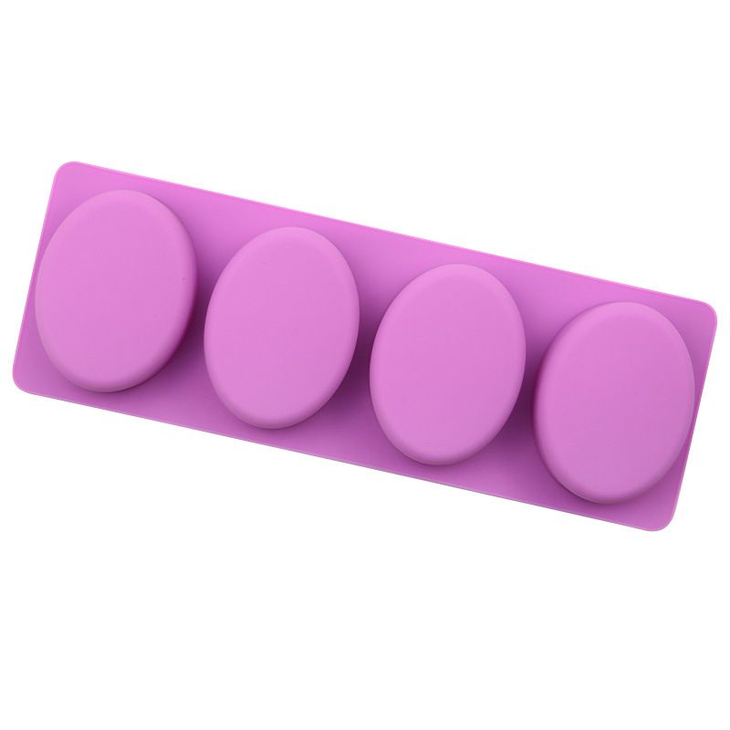 4 Oval Silicone Baking Mold DIY Cake Mold Chocolate Mold Handmade Essential Oil Soap Mold Food Grade