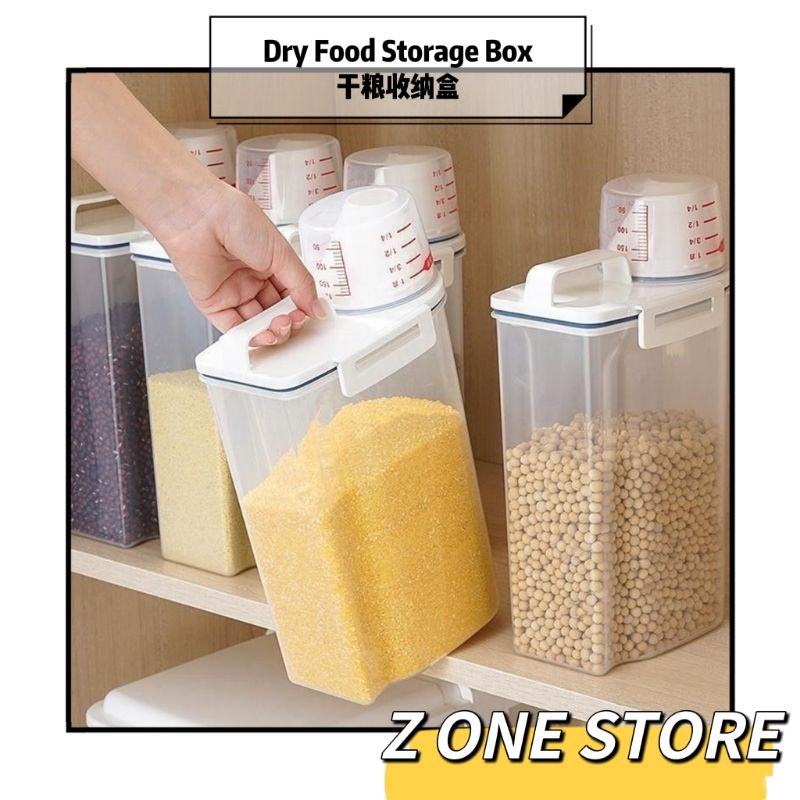 🦁 2KG Kitchen Food Dispenser Rice Dispenser Storage Container Food Storage