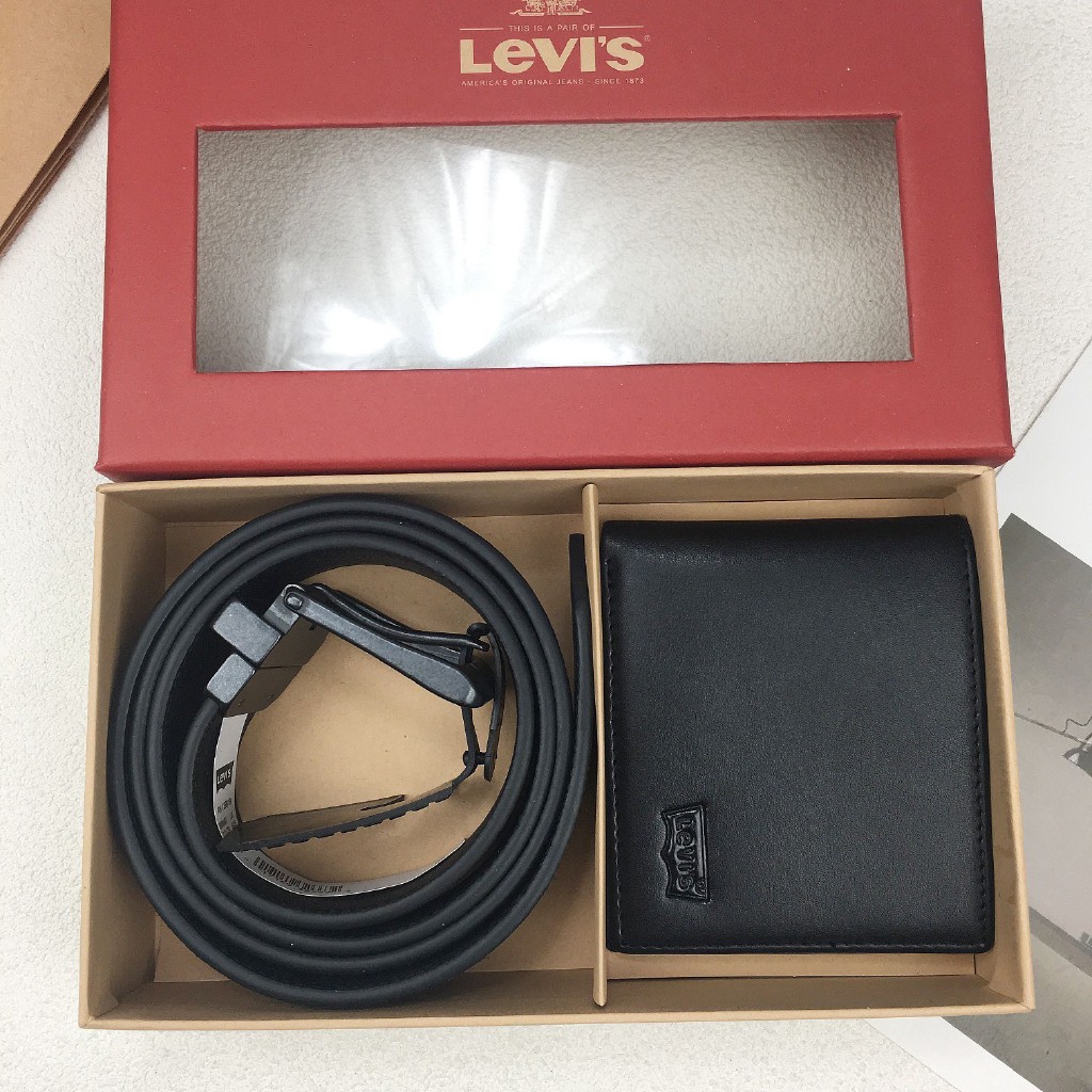 levis belt and wallet set