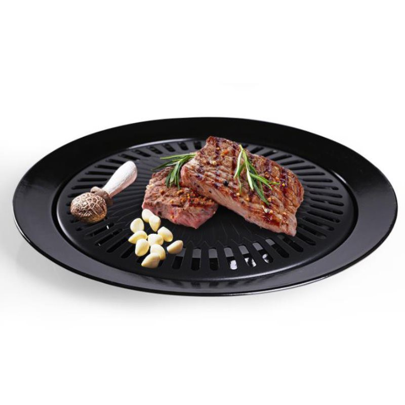 Smokeless Nonstick Stovetop Barbecue Grill Pan For Kitchen Cooking BBQ