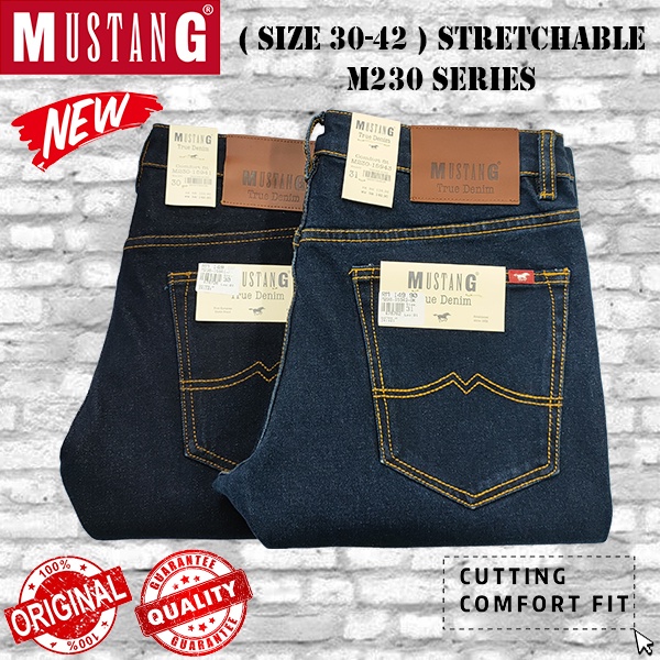 [ MUSTANG ] ( SIZE 30-42 ) MEN'S CLASSIC STRETCHABLE DENIM JEANS COMFORT FIT / SELUAR PANJANG JEANS LELAKI M230 SERIES