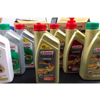 CASTROL ENGINE OIL MINYAK 4T and 2T for motorbike 1L 100% genuine products 100% ORIGINAL