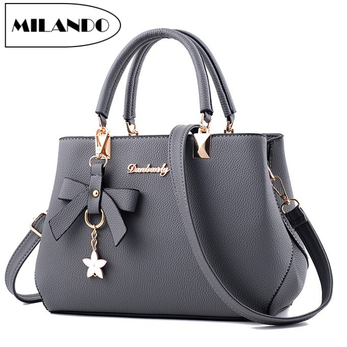 MILANDO Ladies Women PU Leather Handbag Tote Bag Sling Bag Handbeg Beg Tangan Wanita (Type 3)