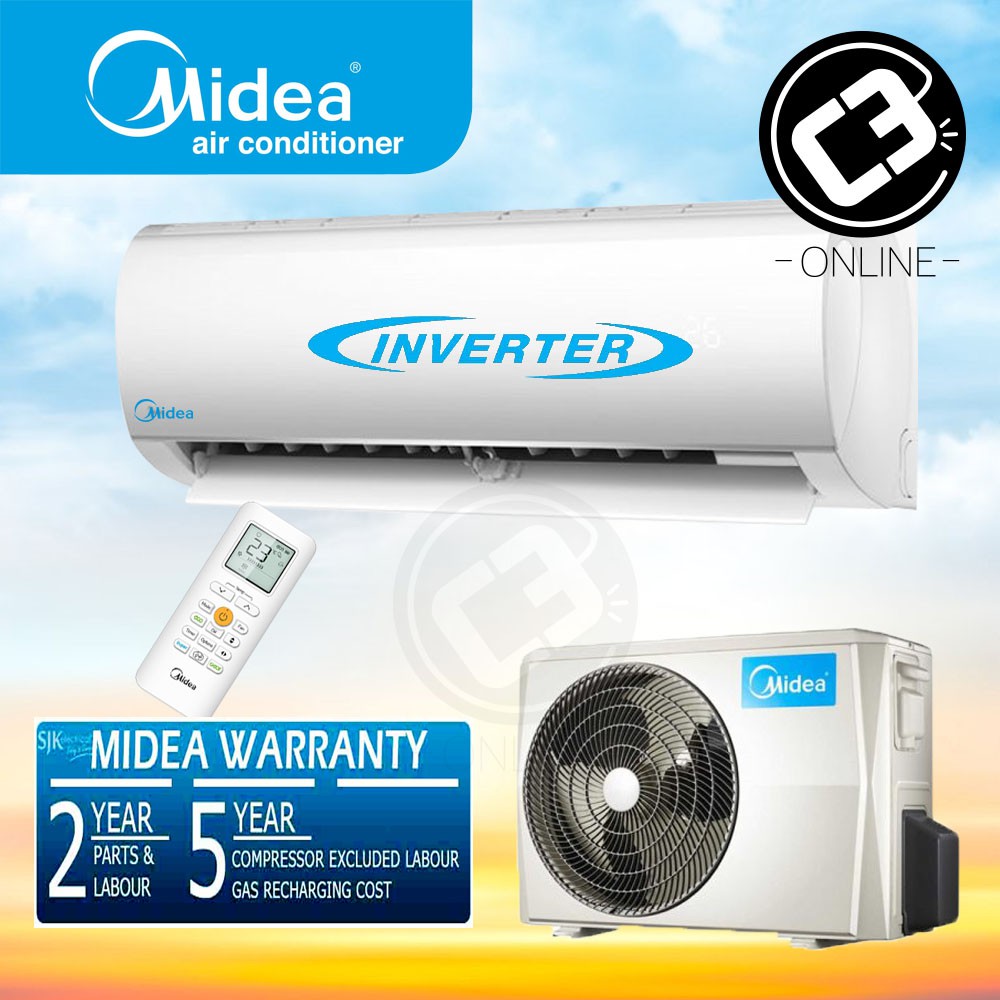 Klang Valley Midea 2 0hp 2 5hp Inverter Aircond Blanc Series Msma Air