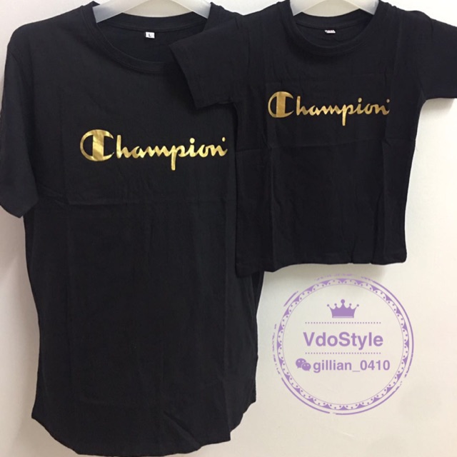 champion t shirt gold