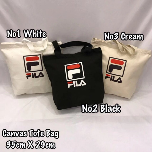 fila canvas tote bag