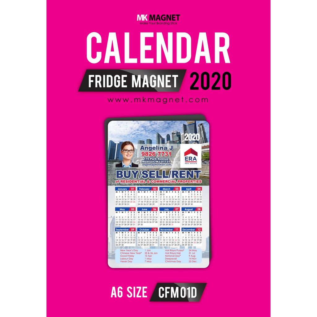 Custom Calendar Fridge / Fridge Calendar / Monthly