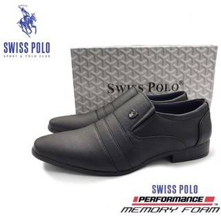 Swiss Polo Stylish Black Formal Business Shoes / Kasut Kulit Rasmi SwissPolo Quality Terbagus