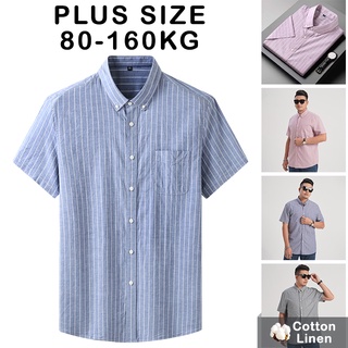 Stripe #4 Mens Long Sleeve Shirt Formal Casual 3XL-9XL Outsize Plus Size 3 Cols 