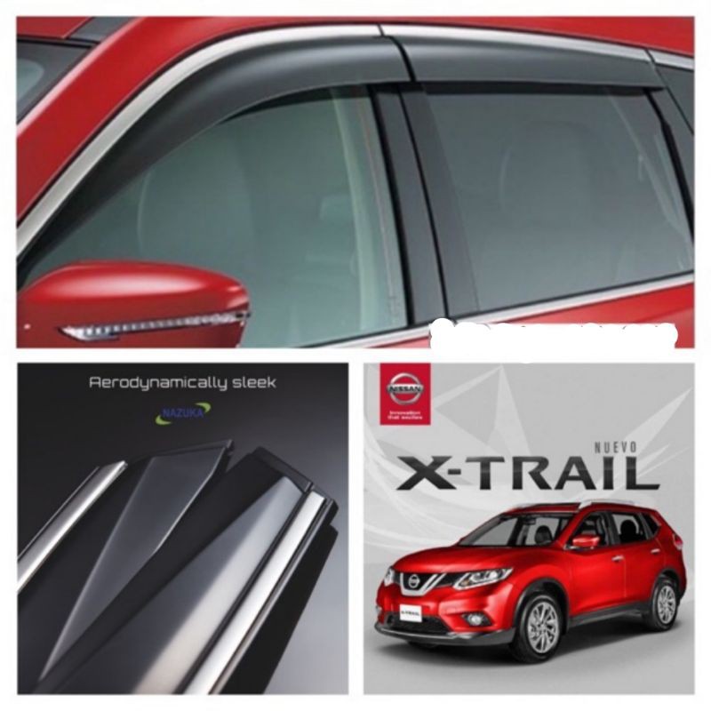 Nissan XTrail 20142018 injection Door Visor stainless steel lining