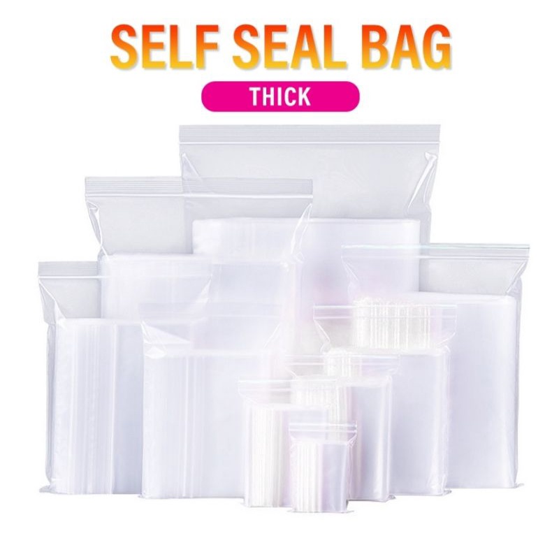 Transparent Plastic Packaging Zipper Bag 100pcs Shopee Malaysia