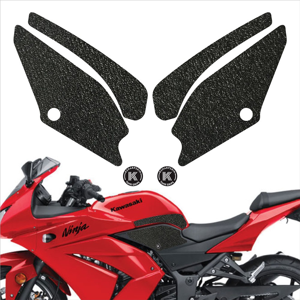 White Dot Gas Fuel Tank Pad Traction Side Fuel Knee Grip Decal Compatible with Kawasaki Ninja ZX14R 