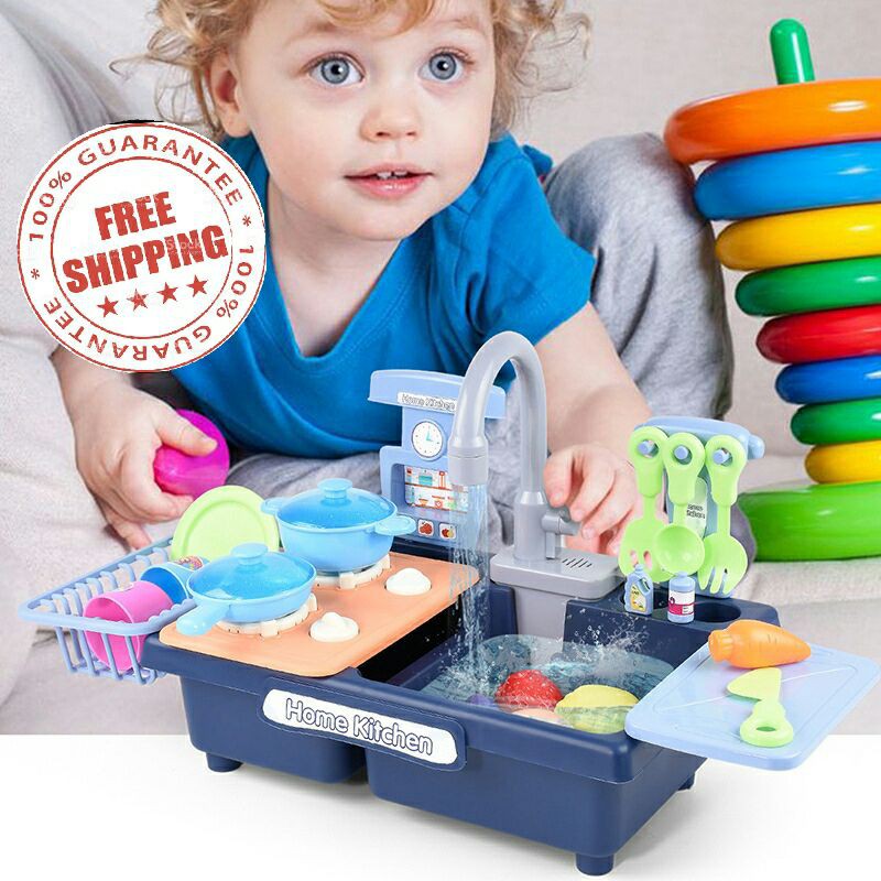 Pretend Play Kitchen Dishwasher electric circulation water dishwasher