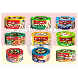 Ayam Brand Tuna mayonnaise /mild/hot/Chili tuna/deli spread/chunks in sunflower/water/oilveo oil /organic oilve oil 160g