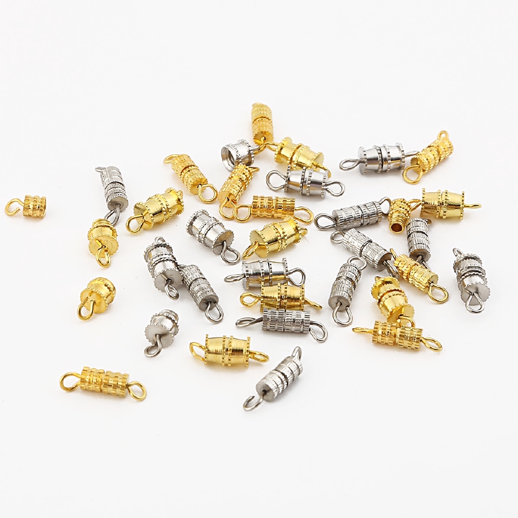 10pcs Screw Clasps for Bracelets Connectors for Diy Jewelry Accessories