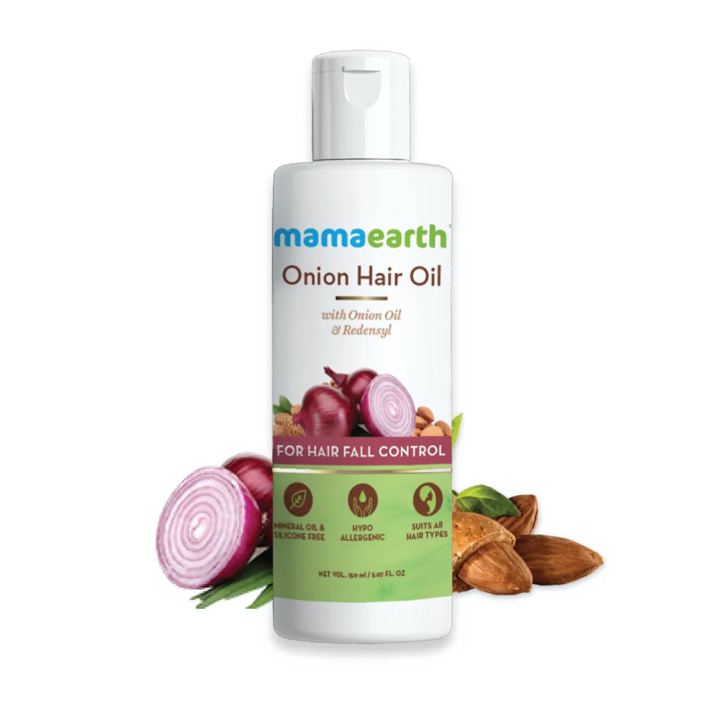 Mama Earth Onion Hair Oil with Redensyl 100ml for Hair Regrowth and