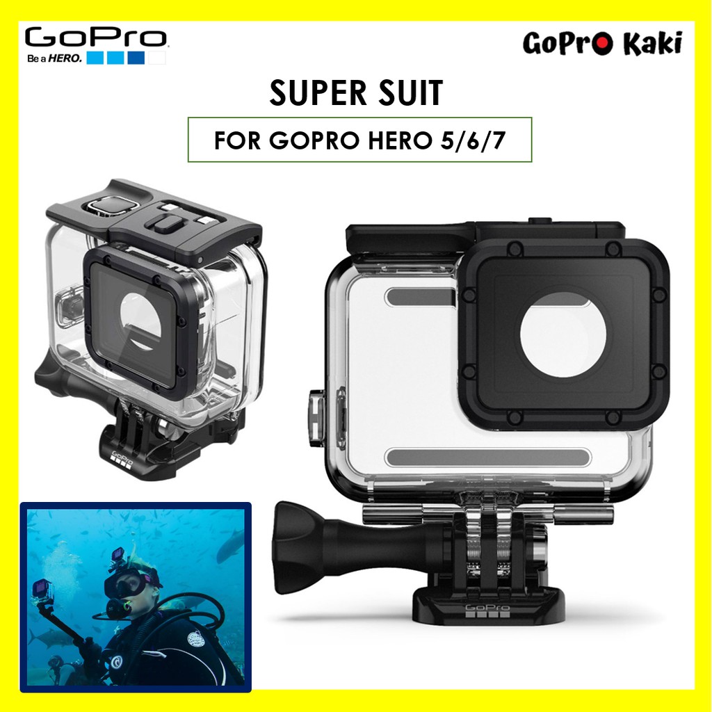 Gopro Super Suit Protective Housing Underwater Waterproof Case For Gopro Hero 7 Black 6 5 Gopro Malaysia Warranty Shopee Malaysia