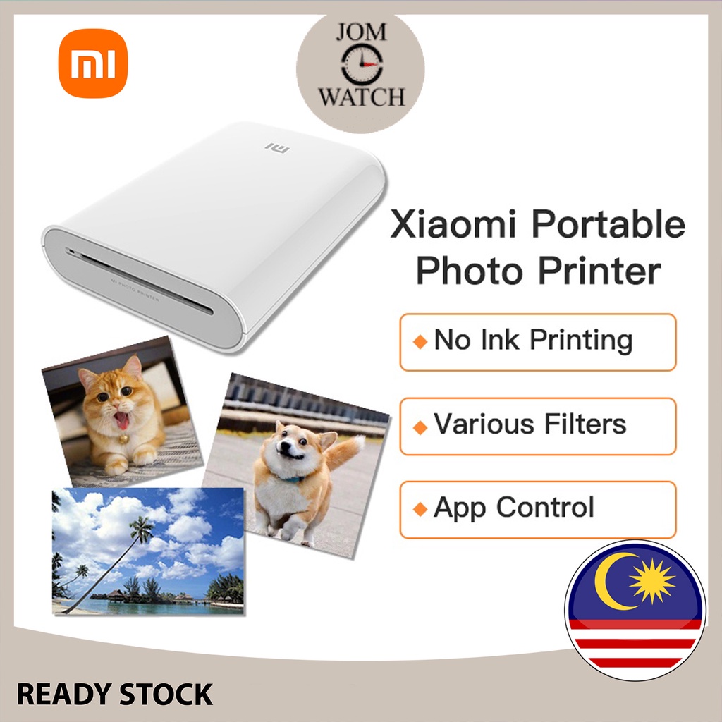Xiaomi Mi Pocket Photo Printer AR 400dpi With DIY Share 500mAh Mini ...
