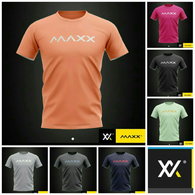 Maxx Plain Tee T-shirt Original Badminton Jersey Baju sukan jersi badminton Team order BUY 5 pcs Free 1 socks