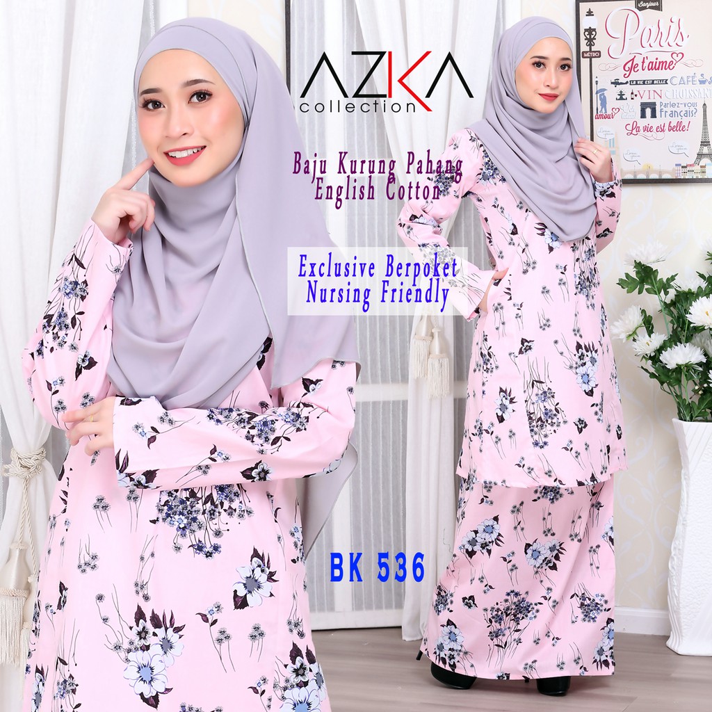 BIG Sale  Baju  Kurung  Pahang  English Cotton AZKA 