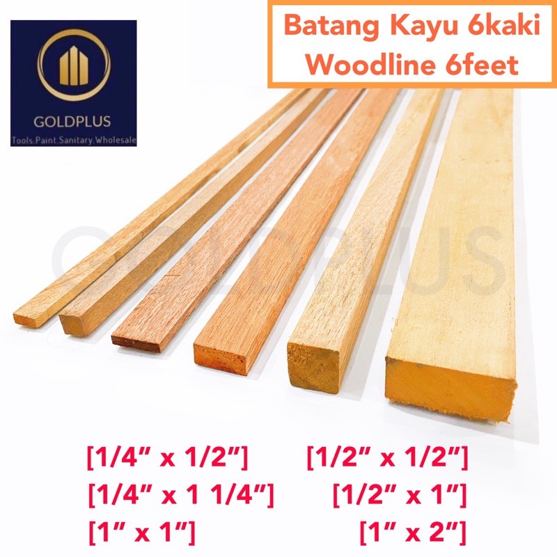 6ft Furniture Wood Line Woodline Batang 6 Kaki Kayu Perabot Siling Pintu Shopee Malaysia