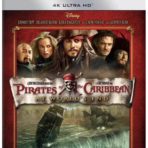 4k Bluray English Movie Pirates Of The Caribbean Collection 