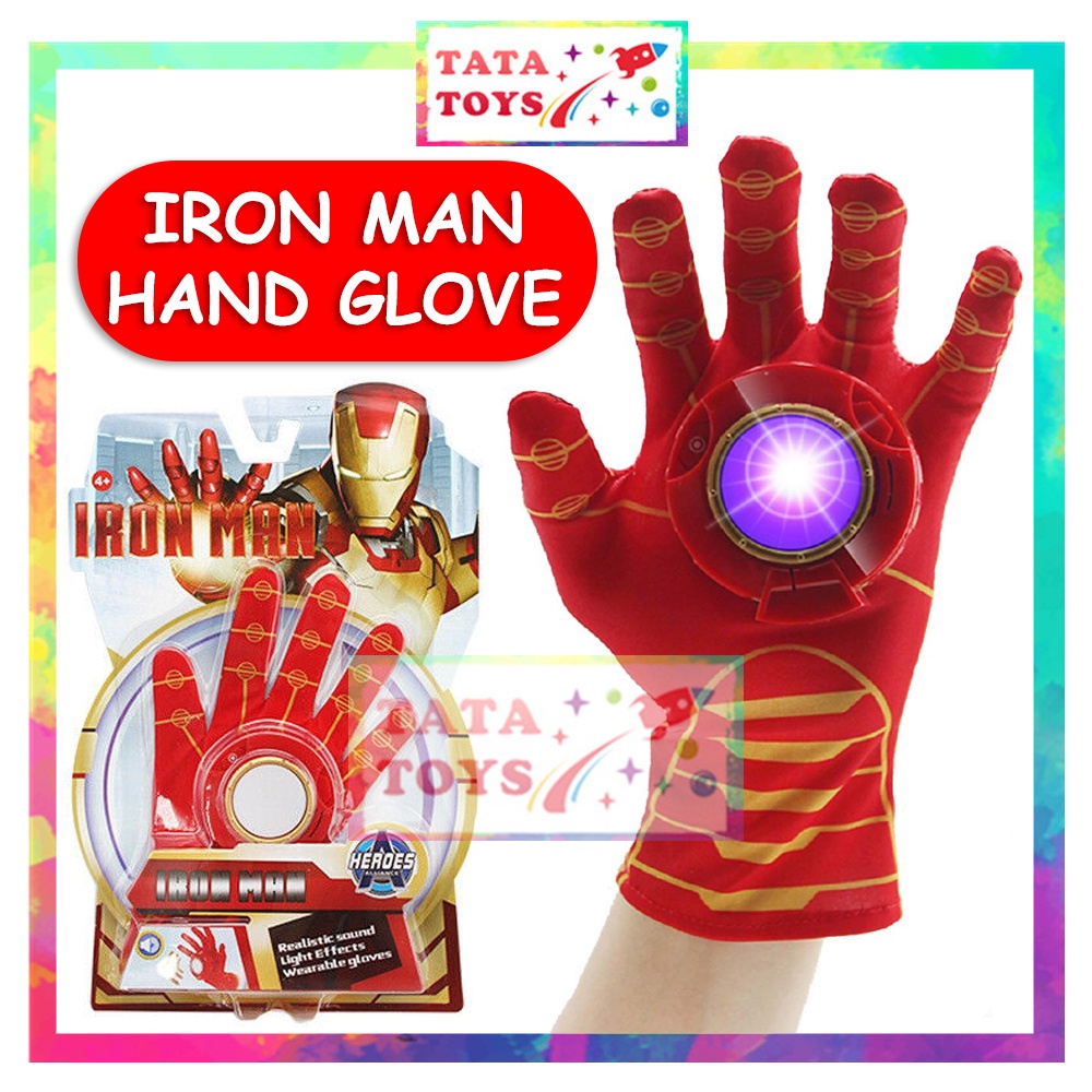 The Avengers Age of Iron Man Hand Glove with Light and Sound Kids Cosplay Toys 