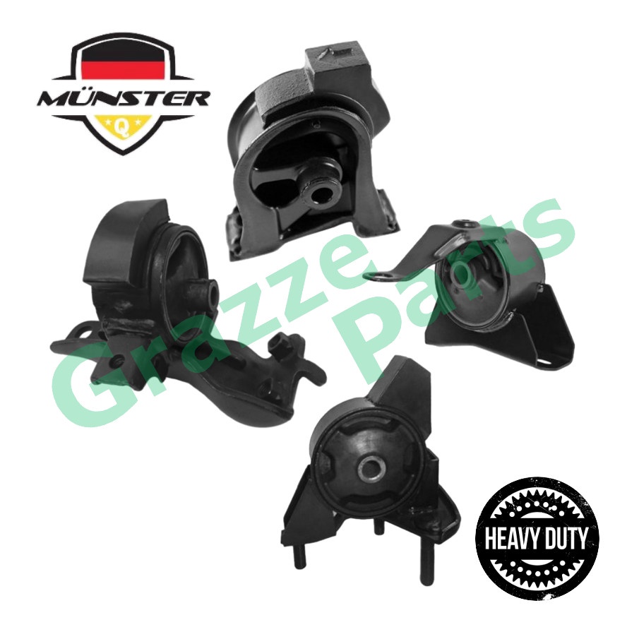 Münster ^Heavy Duty^ Engine Mounting Set TOY2055 for Toyota Corolla AE101 4AGE 20V Manual Transmissi
