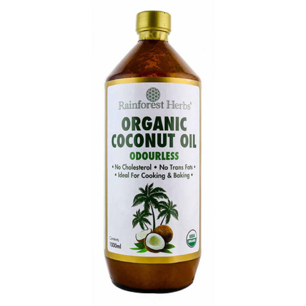 Rainforest Herbs Organic Odourless Coconut Oil (500ml / 1L) Shopee