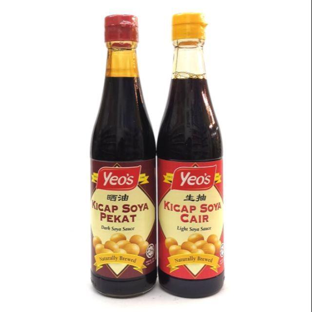 YEO'S DARK SOYA SAUCE/LIGHT SOYA SAUCE 330ML KICAP PEKAT CAIR Shopee