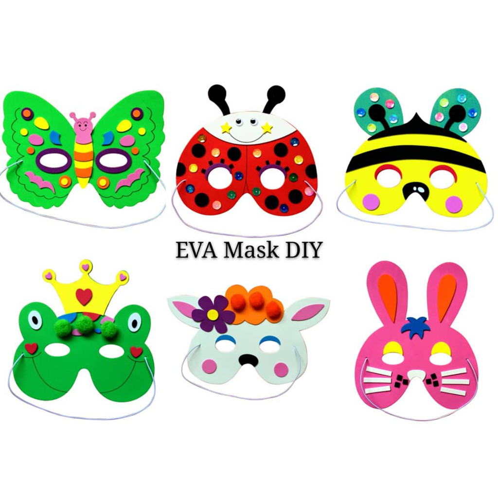 [Ready Stock]DIY Masquerade Cosplay EVA Cartoon Mask Kindergarten